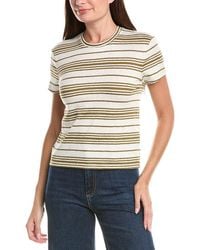 FRAME - Frame The Linen-Blend Striped Baby T-Shirt - Lyst