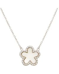 Juvell - 18K Over Cz Clover Necklace - Lyst