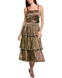 Mac Duggal - Ruffle Tiered Buckle Detail Dress - Lyst