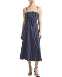 10 Crosby Derek Lam - Zandra Striped Shirting Tie Front Dress - Lyst