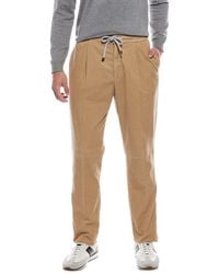Brunello Cucinelli - Pleated Leisure Fit Corduroy Pant - Lyst