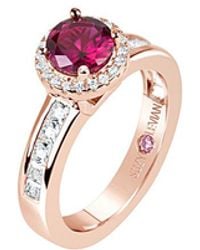 Suzy Levian - Rose Gold Vermeil Cz Ring - Lyst