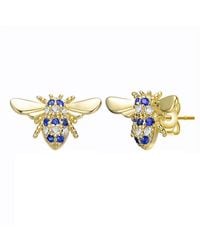 Genevive Jewelry - 14k Over Silver Bee Earrings - Lyst