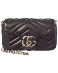 Gucci - Gg Marmont Mini Leather Shoulder Bag - Lyst