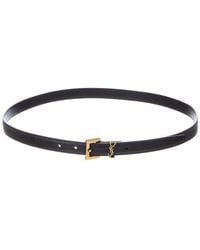 Saint Laurent - Plaque Leather Belt - Lyst