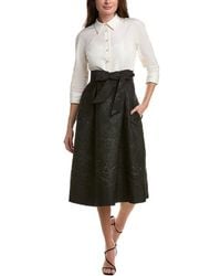 Teri Jon - Elbow Sleeve Midi Dress - Lyst