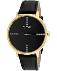 Nixon Arrow Leather Watch - Black