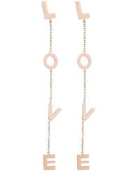 Eye Candy LA - Luxe Collection 18k Plated Cz Love Dangle Earrings - Lyst