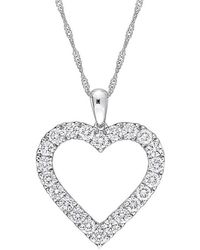 Rina Limor - 14K 0.99 Ct. Tw. Diamond Heart Necklace - Lyst