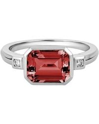Diamond Select Cuts - 14K Diamond .05 Ct. & 2.06 Ct. Garnet Ring - Lyst