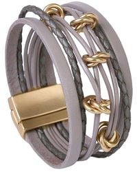 Saachi - Knotted Charm Leather Bracelet - Lyst