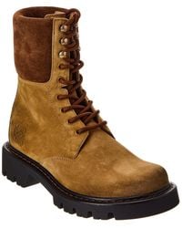 Loewe - Sierra Suede Combat Boot - Lyst