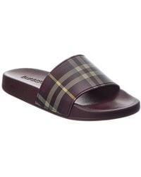 Burberry - Furley Check Slide - Lyst