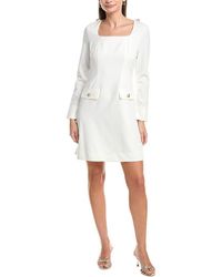 Tahari - Long Sleeve Mini Dress - Lyst