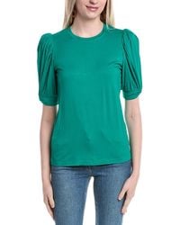 Hale Bob - Solid Balloon Sleeve Top - Lyst