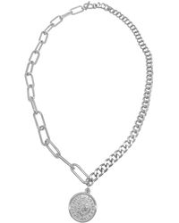 Adornia - Stainless Steel Coin Necklace - Lyst