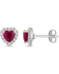 Rina Limor - 14k 1.40 Ct. Tw. Diamond & Ruby Earrings - Lyst
