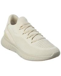 BOSS - Titanium Knit & Suede Sneaker - Lyst