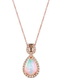Le Vian - 14k Rose Gold 1.90 Ct. Tw. Diamond & Opal Pendant Necklace - Lyst