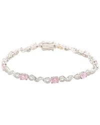 Suzy Levian - Silver 0.02 Ct. Tw. Diamond & Gemstone Bracelet - Lyst