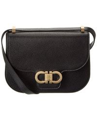 Ferragamo - Gancini Leather Shoulder Bag - Lyst