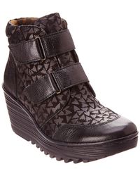 fly london suede wedge boots