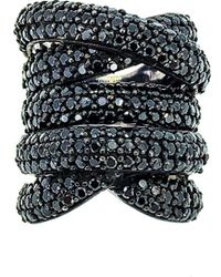 Arthur Marder Fine Jewelry Silver Black Spinel Ring