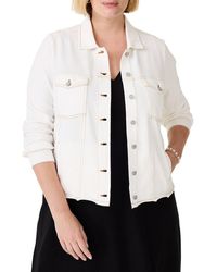 NIC+ZOE - Plus Denim Look Jacket - Lyst