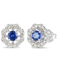 Le Vian - Inspiration Celestial 14K 0.67 Ct. Tw. Diamond & Sapphire Stud Earrings - Lyst