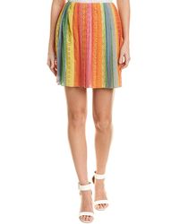 Valentino Lace Silk-blend Mini Skirt - Orange