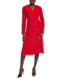 Akris - Silk Midi Wrap Dress - Lyst