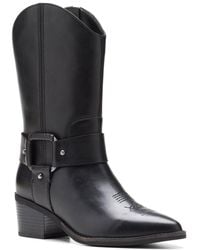 Clarks - Morzine Rise Leather Cowboy Boot - Lyst