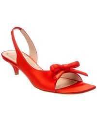Dior - Bow Satin Slingback Sandal - Lyst