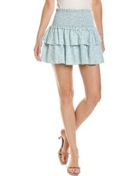 Avantlook - Floral Printed Smocked Mini Skirt - Lyst