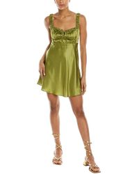 Nicholas Simie Silk Mini Dress - Green