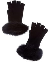 Sofiacashmere - Sofiacashmere Fingerless Cashmere Gloves - Lyst