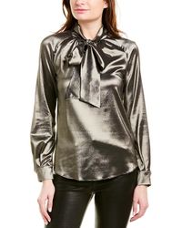 Max Mara Silk Top - Metallic