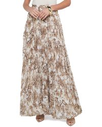 L'Agence - Torin Pleated Maxi Skirt - Lyst