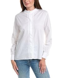 Officine Generale - Officine Generale Lauranne Satin Stripe Shirt - Lyst