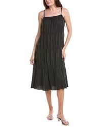Eileen Fisher - Petite Smocked Silk Dress - Lyst