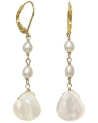Rachel Reinhardt Jewelry - 14K Over 4Mm-10Mm Pearl Linear Earrings - Lyst