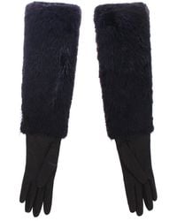 Dolce & Gabbana - Silk-Lined Leather-Trim Elbow Gloves - Lyst