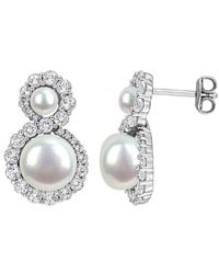 Rina Limor - 2.07 Ct. Tw. Gemstone & 4-8.5Mm Pearl Earrings - Lyst