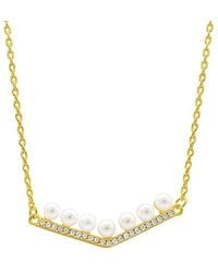 Adornia - 14K Plated Drop Necklace - Lyst