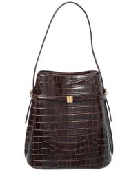 TOTEME - Croc-embossed Leather Bucket Bag - Lyst