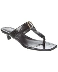 TOTEME - Croc-embossed Leather Sandal - Lyst