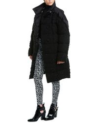 Moncler Medium Wool-blend Down Jacket - Black
