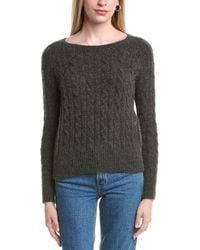 Autumn Cashmere - Cable Cashmere & Silk-Blend Sweater - Lyst