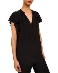 Ulla Johnson - Lilo Flutter Sleeve Blouse - Lyst