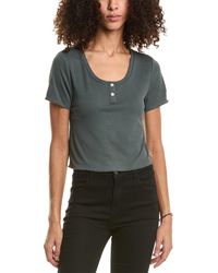 Saltwater Luxe - Cropped Henley - Lyst